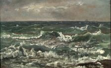 Waves and Breakers in the Bay of Naples, 1821. Creator: Johan Christian Dahl