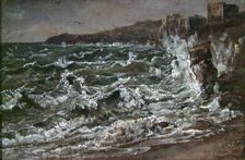 Waves and Breakers in the Bay of Naples, 1821. Creator: Johan Christian Dahl