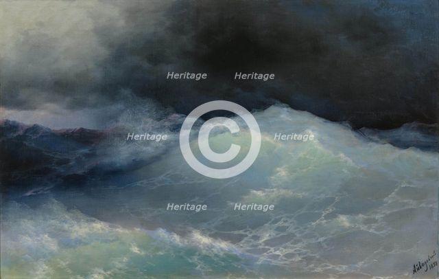 Waves on the high seas, 1898. Creator: Aivazovsky, Ivan Konstantinovich (1817-1900).