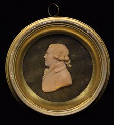 Wax medallion portrait of Sir Joshua Reynolds PRA. Creator: Unknown