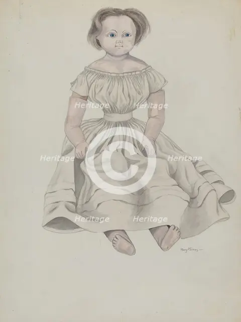Wax Doll, c. 1936. Creator: Mary E Humes.