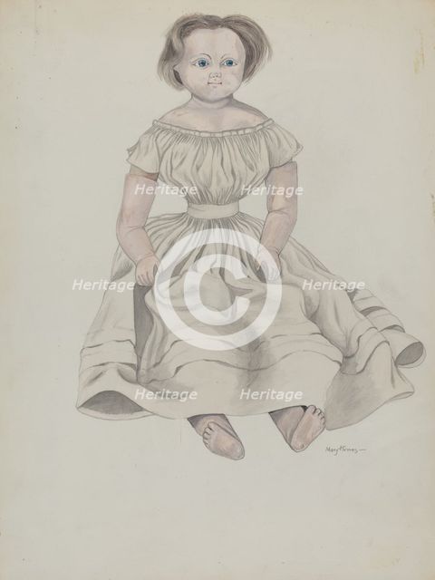 Wax Doll, c. 1936. Creator: Mary E Humes.