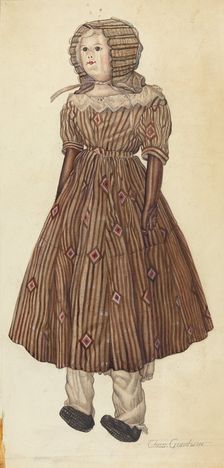 Wax Face Cotton Doll, 1935/1942. Creator: Charles Goodwin