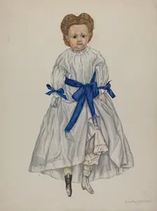 Wax Headed Doll, c. 1937. Creator: Dorothy Brennan