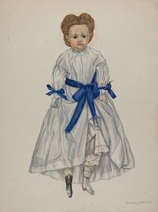 Wax Headed Doll, c. 1937. Creator: Dorothy Brennan