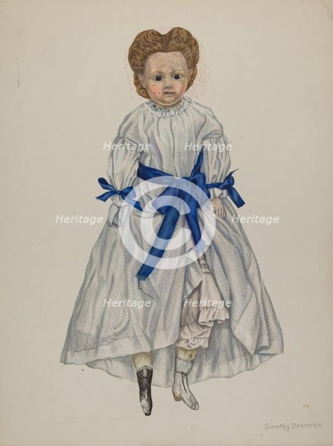 Wax Headed Doll, c. 1937. Creator: Dorothy Brennan.
