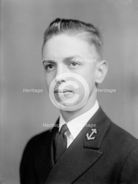 Wayne M. Brown, Midshipman - Portrait, 1933. Creator: Harris & Ewing.
