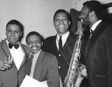 Wayne Shorter and Charlie Rouse, London, 1961. Creator: Brian Foskett