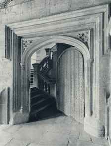 Waynflete's North Door, with the Seventeenth-Century Stairs to Upper School and Antechapel 1926