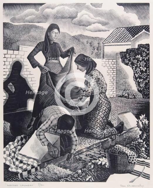 Wayside Laundry, 1935. Creator: Tom Chadwick.