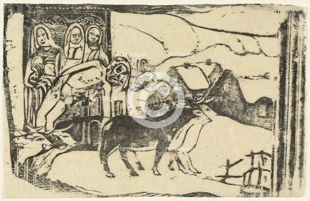 Wayside Shrine in Brittany (Le calvaire Breton), in or after 1895. Creator: Paul Gauguin.