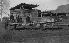 Ways of traveling on the roads of Mountain Shoria, Cradle, 1913. Creator: GI Ivanov