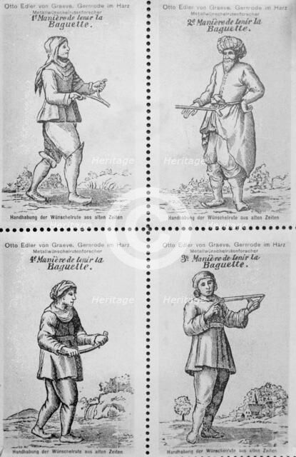 Ways of using a divining rod, between c1910 and c1915. Creator: Bain News Service.