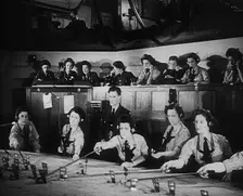WAAF Plotters Working With Plotting Equipment, 1940. Creator: British Pathe Ltd