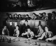 WAAF Plotters Working With Plotting Equipment, 1940. Creator: British Pathe Ltd