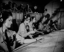 WAAF Plotters Working With Plotting Equipment, 1940. Creator: British Pathe Ltd