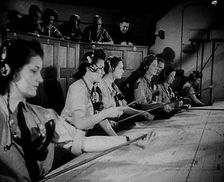WAAF Plotters Working With Plotting Equipment, 1940. Creator: British Pathe Ltd