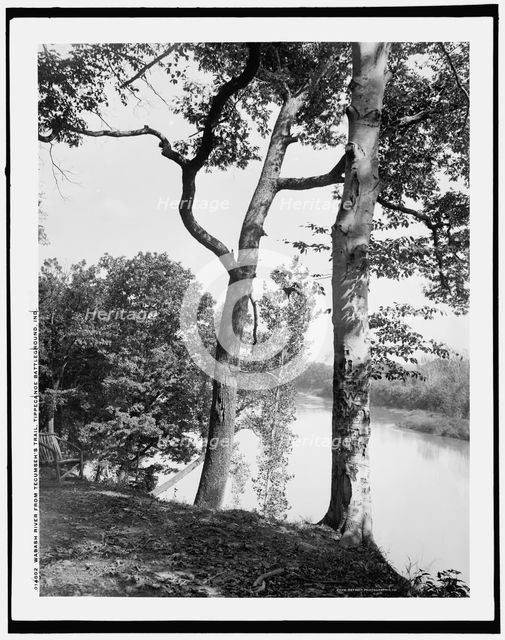 Wabash River from Tecumseh's Trail, Tippecanoe battleground, Ind., c1902. Creator: Unknown.