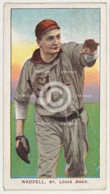 Waddell, St. Louis, American League, from the White Border series (T206) for the Americ..., 1909-11. Creator: American Tobacco Company.