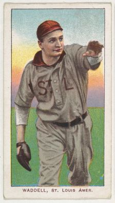 Waddell, St. Louis, American League, from the White Border series (T206) for the Americ..., 1909-11. Creator: American Tobacco Company