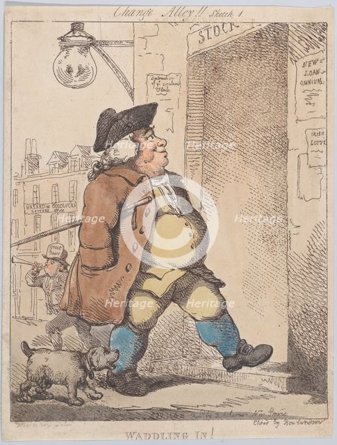 Waddling In!, August 1, 1799., August 1, 1799. Creator: Thomas Rowlandson.