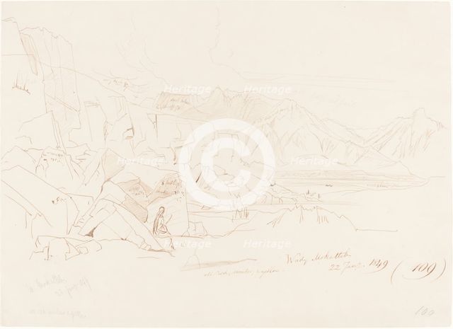 Wady Mokatteb, 1849. Creator: Edward Lear.