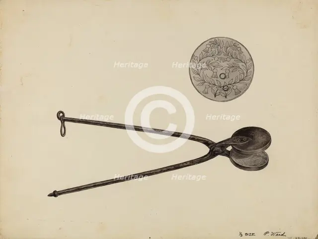 Wafer Iron, c. 1936. Creator: Paul Ward.
