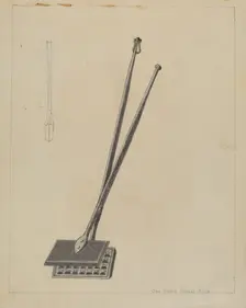 Wafer or Waffle Iron, c. 1936. Creator: Richard Taylor