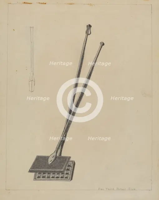 Wafer or Waffle Iron, c. 1936. Creator: Richard Taylor.