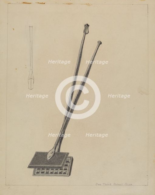 Wafer or Waffle Iron, c. 1936. Creator: Richard Taylor.