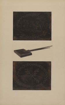 Waffle Iron, c. 1938. Creator: Therkel Anderson