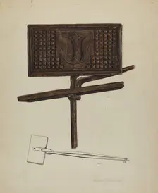 Waffle Iron, c. 1939. Creator: Isabelle De Strange