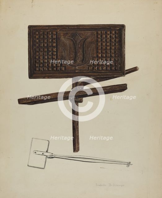 Waffle Iron, c. 1939. Creator: Isabelle De Strange.