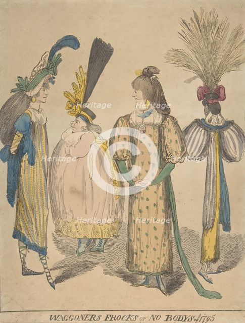 Waggoners Frocks or No Bodys of 1795, August 4, 1795. Creator: Anon.