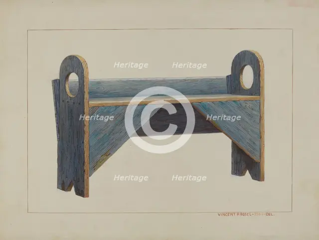 Wagon Bench, c. 1938. Creator: Vincent P. Rosel.