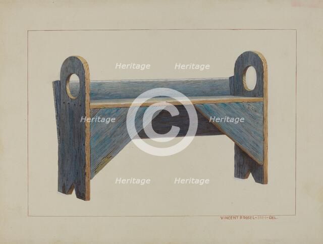 Wagon Bench, c. 1938. Creator: Vincent P. Rosel.
