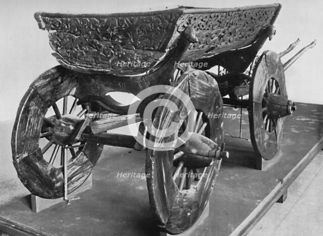 'Wagon from the Oseberg ship', 1935. Artist: Unknown.