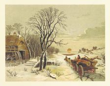 Wagon-load of logs, 1853. Creator: Unknown