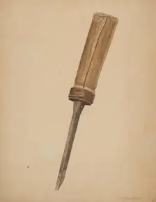 Wagon Maker's Chisel, c. 1942. Creator: William Frank
