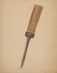 Wagon Maker's Chisel, c. 1942. Creator: William Frank