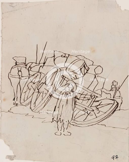 Wagon With Broken Wheel. Creator: William Williams.