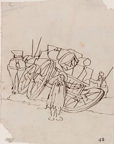 Wagon With Broken Wheel. Creator: William Williams