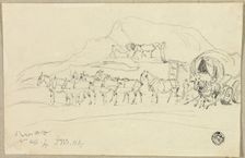 Wagon with Eight Horses Being Hitched, n.d. Creator: John Ward I