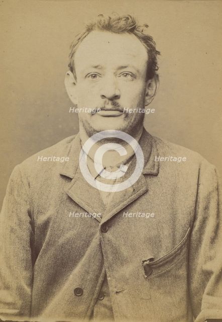 Wagner. Paul, Louis. 38 ans, né le 14/10/55. ébéniste. Anarchiste. 2/7/94., 1894. Creator: Alphonse Bertillon.