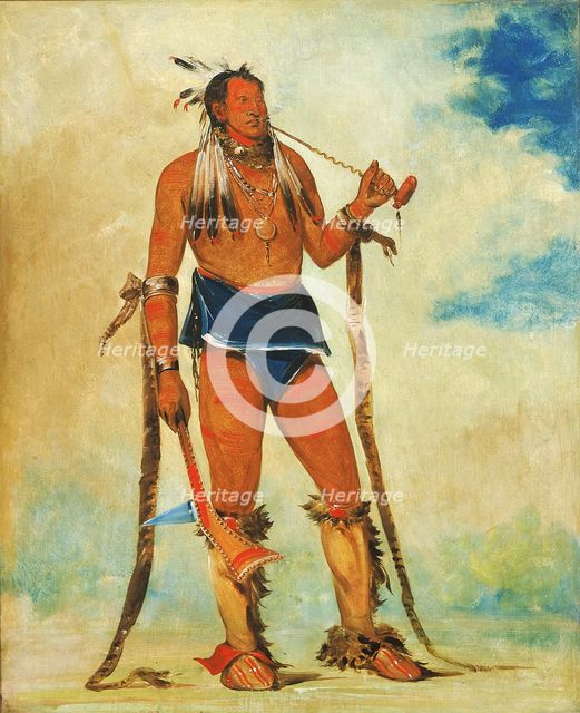 Wah-chee-háhs-ka, Man Who Puts All Out of Doors, 1835. Creator: George Catlin.