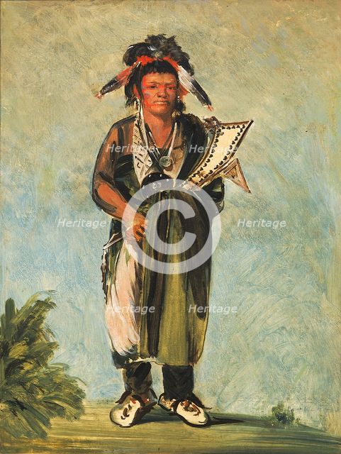 Wah-kón-ze-kaw, The Snake, 1828. Creator: George Catlin.