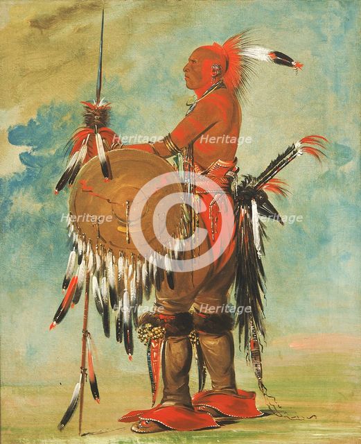 Wáh-pa-ko-lás-kuk, Bear's Track, 1835. Creator: George Catlin.