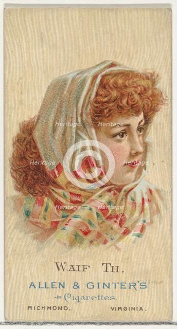 Waif Th, from World's Beauties, Series 2 (N27) for Allen & Ginter Cigarettes, 1888., 1888. Creator: Allen & Ginter.