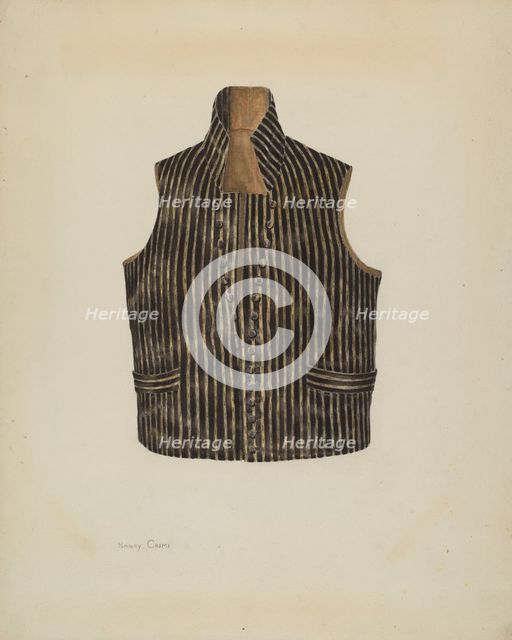 Waistcoat, 1935/1942. Creator: Nancy Crimi.