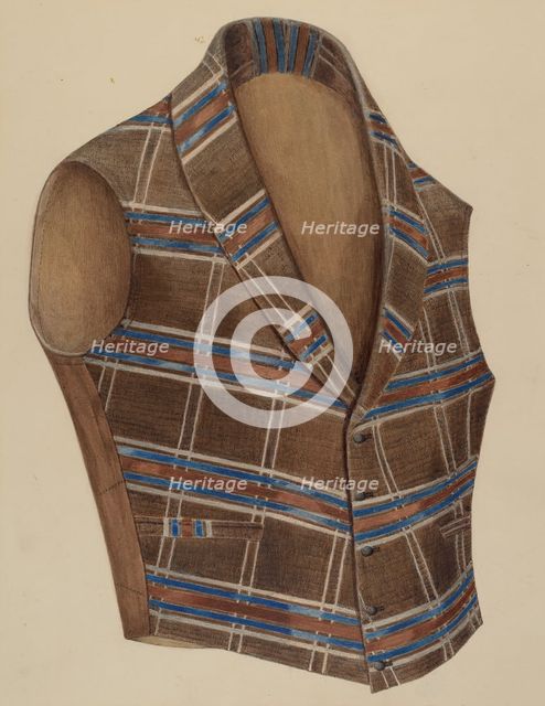 Waistcoat, 1935/1942. Creator: Julie C Brush.